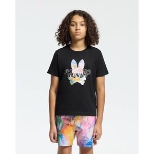 Psycho Bunny Black Short Sleeve Milo's Graphic Tee Kids Black Size size 7–8